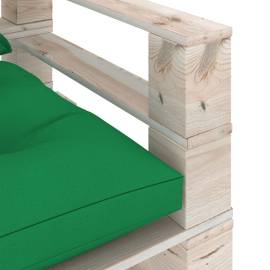 Canapea de grădină din paleți cu perne verzi, lemn de pin, 5 image