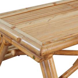 Masă de picnic, 120x120x78 cm, bambus, 2 image