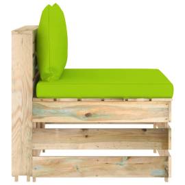 Canapea de mijloc modulară cu perne, lemn verde tratat, 3 image