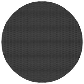 Masă de grădină, negru, 70x70x73 cm, poliratan, 3 image