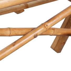 Masă de picnic, 115x115x81 cm, bambus, 5 image