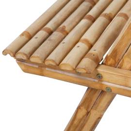 Masă de picnic, 115x115x81 cm, bambus, 4 image