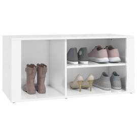 Pantofar, alb extralucios, 100x35x45 cm, lemn compozit, 4 image