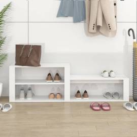 Pantofar, alb extralucios, 150x35x45 cm, lemn prelucrat, 3 image