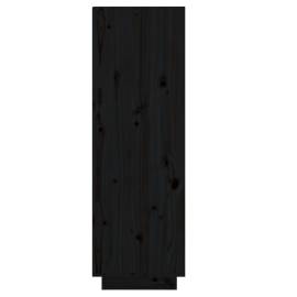 Pantofar, negru, 34x30x105 cm, lemn masiv de pin, 4 image