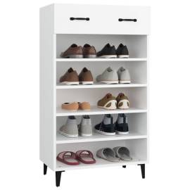 Pantofar, alb, 60x35x105 cm, lemn compozit, 5 image