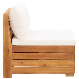 Canapea mijloc modulară cu perne, 1 buc., lemn masiv de acacia, 3 image