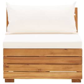 Canapea mijloc modulară cu perne, 1 buc., lemn masiv de acacia, 2 image