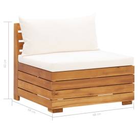 Canapea mijloc modulară cu perne, 1 buc., lemn masiv de acacia, 9 image