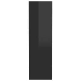 Pantofare de perete, 2 buc., negru extralucios, 60x18x60 cm pal, 7 image