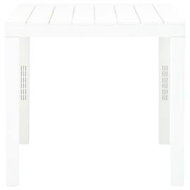 Masă de grădină, alb, 78 x 78 x 72 cm, plastic, 3 image