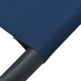 Pat șezlong de exterior, albastru, material textil, 6 image