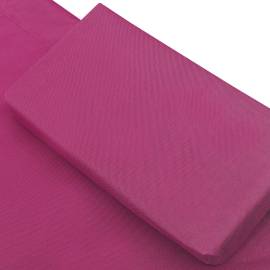 Pat șezlong de exterior, roz, material textil, 5 image