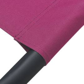 Pat șezlong de exterior, roz, material textil, 6 image
