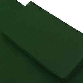 Pat șezlong de exterior, verde, material textil, 5 image