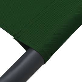 Pat șezlong de exterior, verde, material textil, 6 image