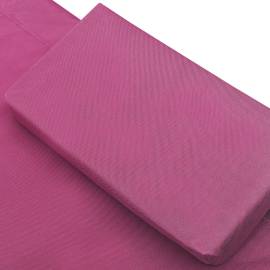 Pat șezlong de exterior cu baldachin și perne, roz, 5 image