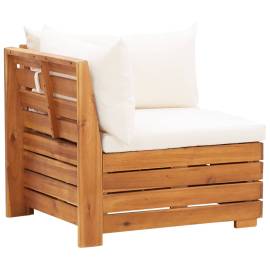 Canapea colț modulară cu perne, 1 buc., lemn masiv de acacia, 3 image