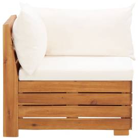 Canapea colț modulară cu perne, 1 buc., lemn masiv de acacia, 2 image