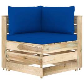 Canapea de colț modulară cu perne, lemn verde tratat, 2 image