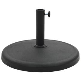 Suport umbrelă de soare, negru, 19 kg, polirășină, rotund, 2 image