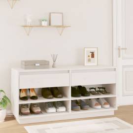 Pantofar, alb, 110x34x52 cm, lemn masiv de pin