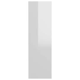 Pantofare de perete, 4 buc., alb extralucios, 60x18x60 cm, pal, 7 image