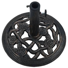 Suport de umbrelă, negru și bronz, 9 kg, fontă, 40 cm, 4 image