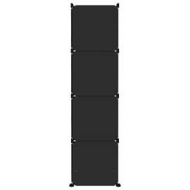 Dulap de depozitare cub pentru copii, 10 cuburi, negru, pp, 4 image