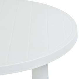 Masă de grădină, alb, 89 cm, plastic, 4 image