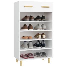Pantofar, alb, 60x35x105 cm, lemn compozit, 4 image