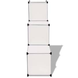 Dulap de depozitare tip cub, 6 compartimente, alb, 3 image