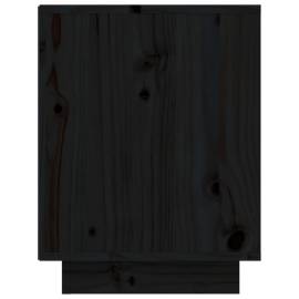 Dulap pantofi, negru, 60x34x45 cm, lemn masiv de pin, 6 image