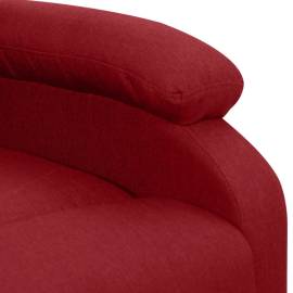 Fotoliu de masaj rabatabil vertical, roșu vin, material textil, 6 image