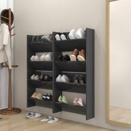 Pantofare de perete, 4 buc., gri, 60x18x60 cm, pal