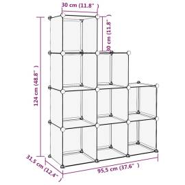 Organizator cub de depozitare, 9 cuburi, transparent, pp, 7 image