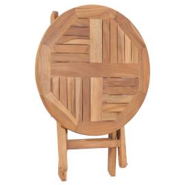 Masă de grădină pliabilă, 45 cm, lemn masiv de tec, 4 image