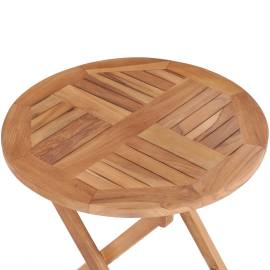Masă de grădină pliabilă, 45 cm, lemn masiv de tec, 5 image
