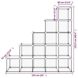 Organizator cub de depozitare, 15 cuburi, negru, pp, 8 image