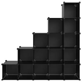 Organizator cub de depozitare, 15 cuburi, negru, pp, 3 image
