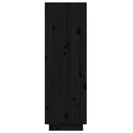 Pantofar, negru, 60x34x105 cm, lemn masiv de pin, 7 image