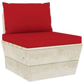 Canapea de mijloc paleți de grădină cu perne, lemn molid tratat, 2 image