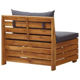 Canapea mijloc modulară cu perne, 1 buc., lemn masiv de acacia, 5 image