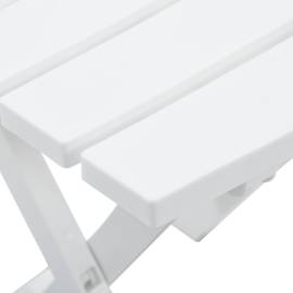 Masă de grădină pliabilă, alb, 45,5 x 38,5 x 50 cm, 5 image