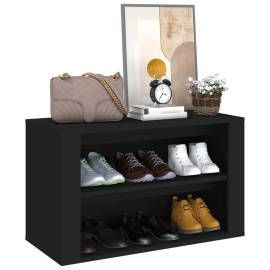 Suport pantofi, negru, 75x35x45 cm, lemn prelucrat, 4 image