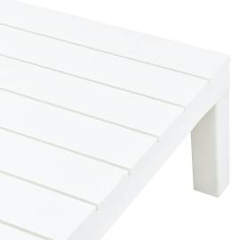 Masă de grădină, alb, 78 x 78 x 31 cm, plastic, 5 image