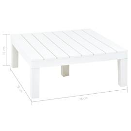 Masă de grădină, alb, 78 x 78 x 31 cm, plastic, 6 image