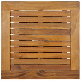 Masă de bar, gri, 60x60x110 cm, poliratan și lemn masiv acacia, 4 image