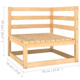 Canapea de grădină cu 2 locuri, cu perne, lemn masiv de pin, 8 image