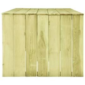Masă de grădină, 220 x 101,5 x 80 cm, lemn de pin tratat, 3 image